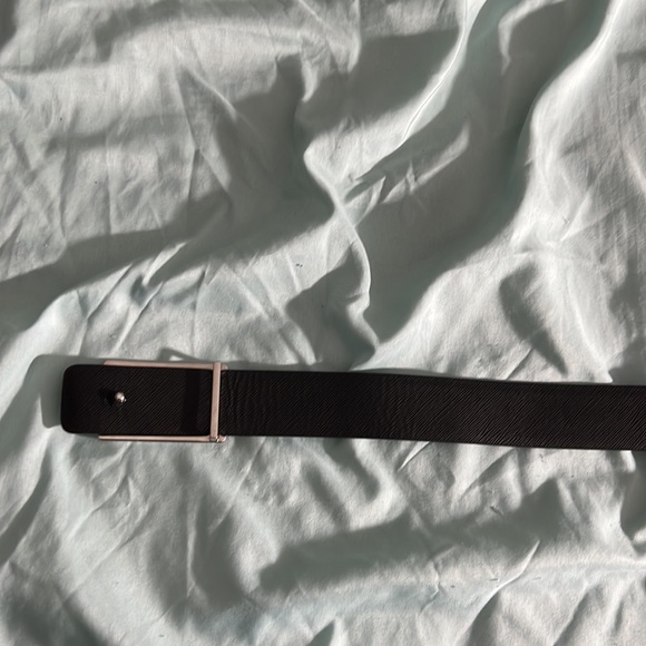 Prada reversible Safiano leather belt strap & and Milano belt buckle combo - Picture 2 of 5